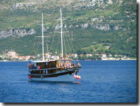 Ship at sea near Orebic