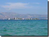 Sailboats in Lumbarda